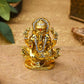Golden Lord Ganesha Statue On Lotus
