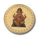 24K Gold Foil Ganesha Coin