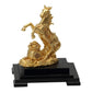 24K Gold Foil Horse With Coin Statue