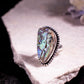 Abalone shell German silver Adjustable Ring