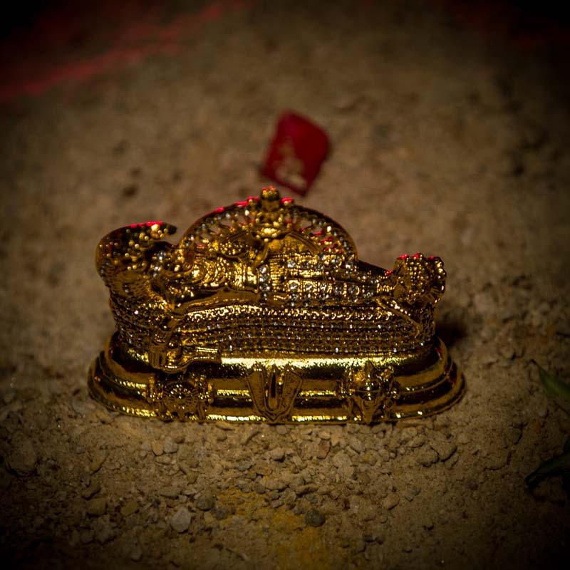 Antique Lord Vishnu Sleeping Over Sheshnaga