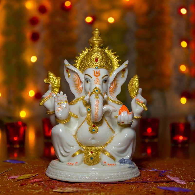 Handcrafted Marble Ganesha