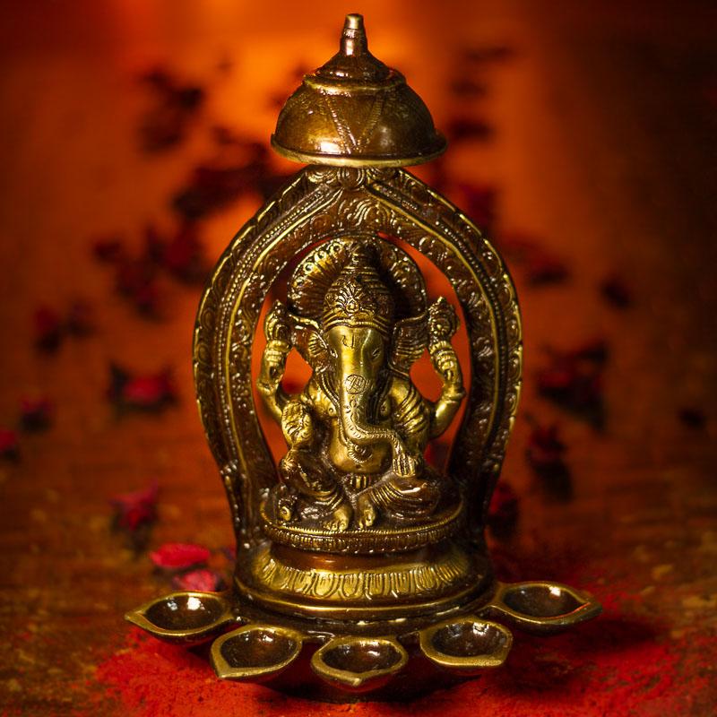 Antique Panchdeep Ganesha