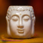 Decorative Meditating Buddha Aroma Diffuser Tealight Holder White