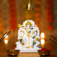 Impressive Lord Ganesh Murti on Throne with Seshnaag