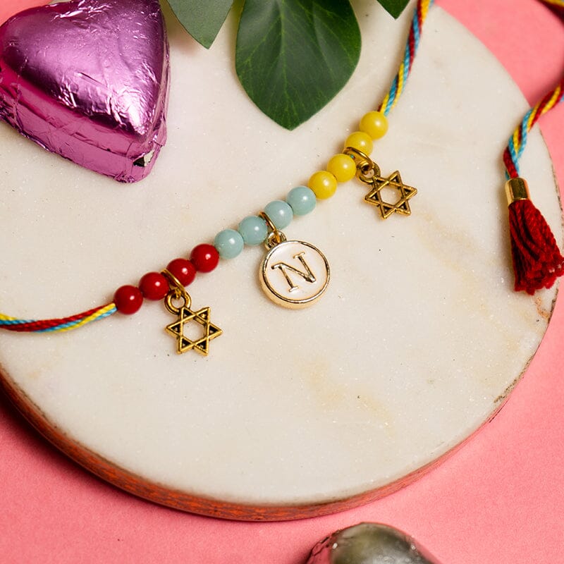 Personalised Quirky Rakhi with Initial N