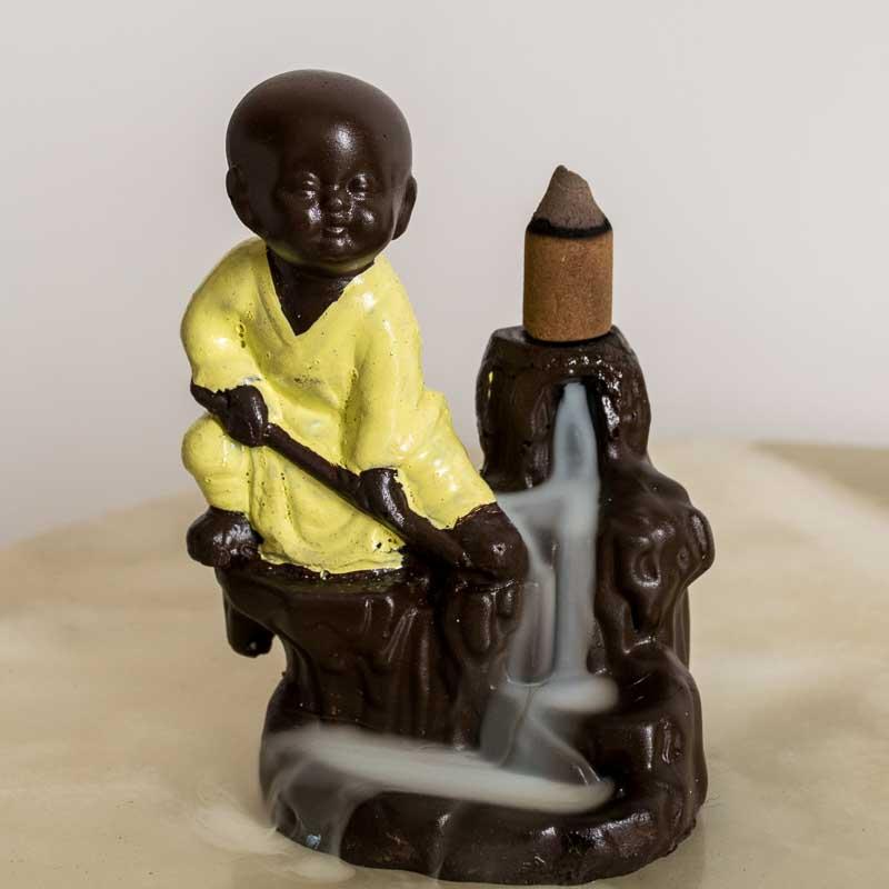Little Monk Backflow Smoke Waterfall Incense Burner