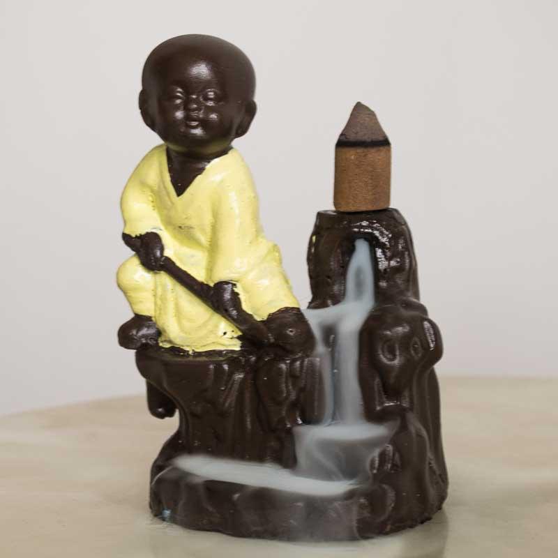Little Monk Backflow Smoke Waterfall Incense Burner