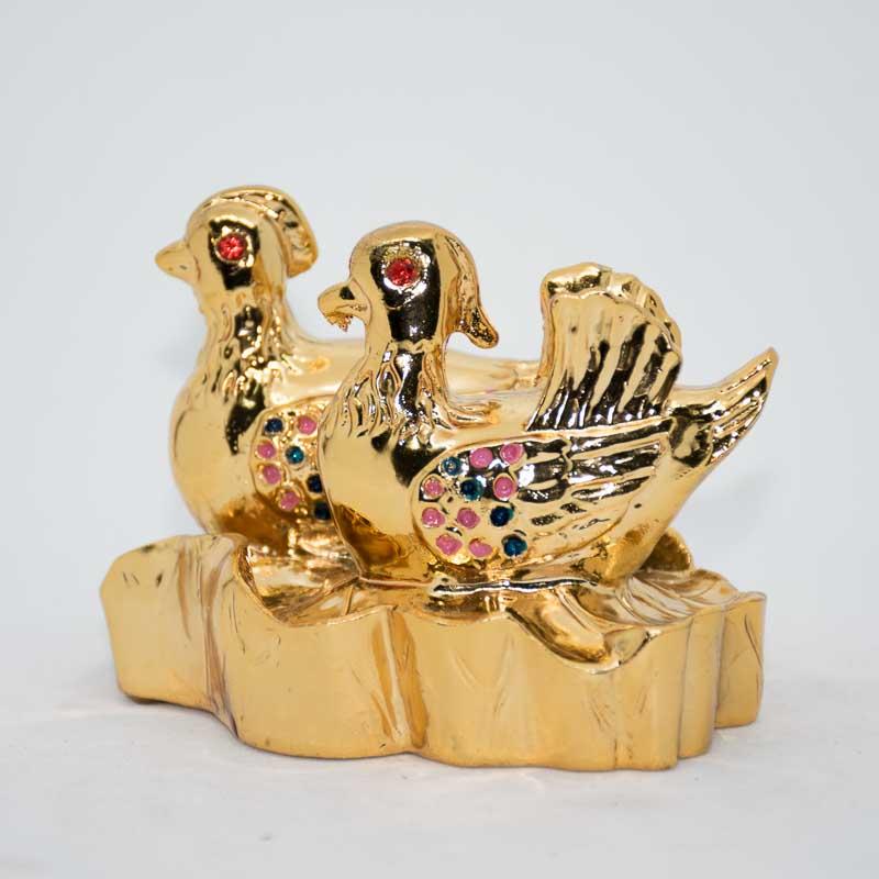 Feng Shui Golden Mandarin Ducks for Good Luck
