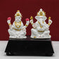 Divine Shri Laxmi Ganesh Clay Idol (White)