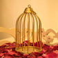 Golden Birdcage Tealight Candle Holder | Lantern