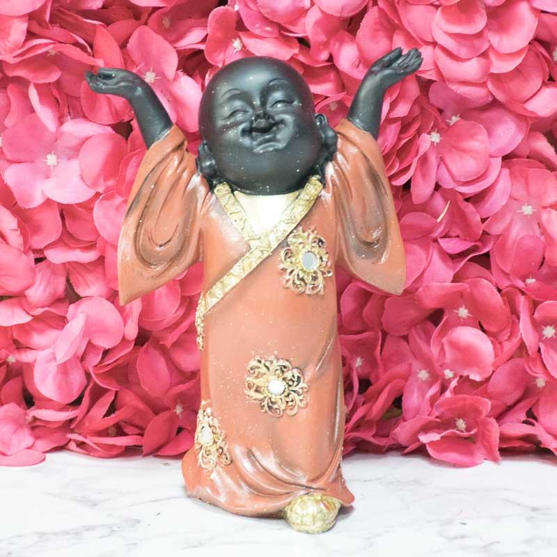 Buddhist Baby Monk Figurine in Elation