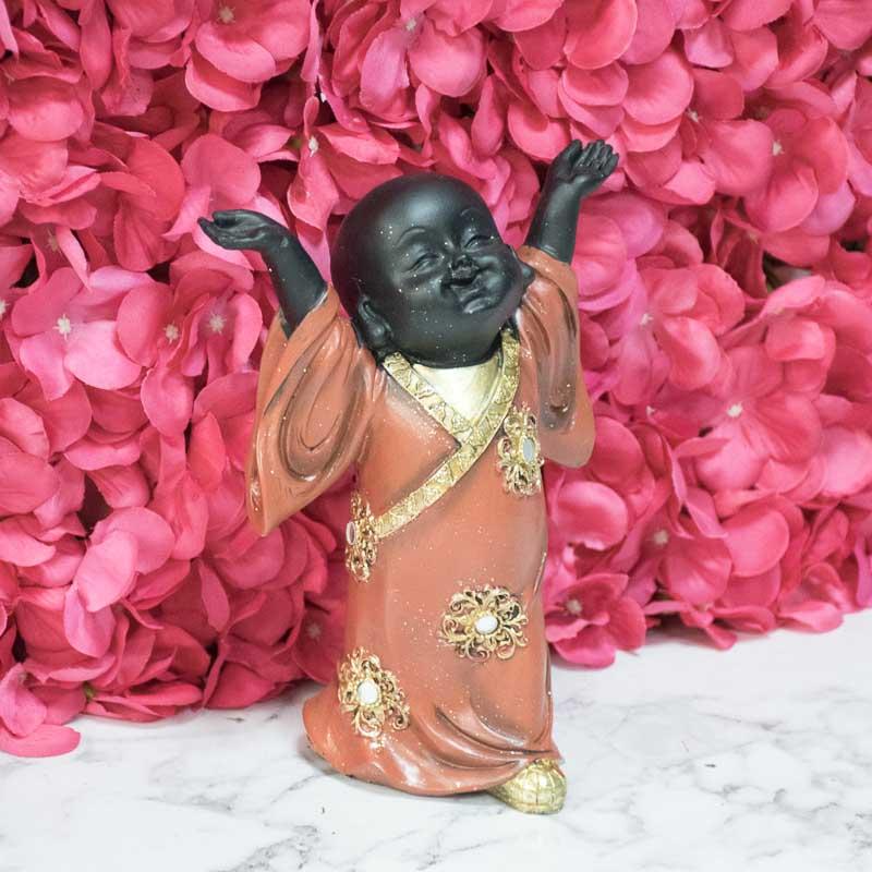 Buddhist Baby Monk Figurine in Elation