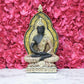 Meditating Serenity Buddha Statue with Mirror-work Backdrop