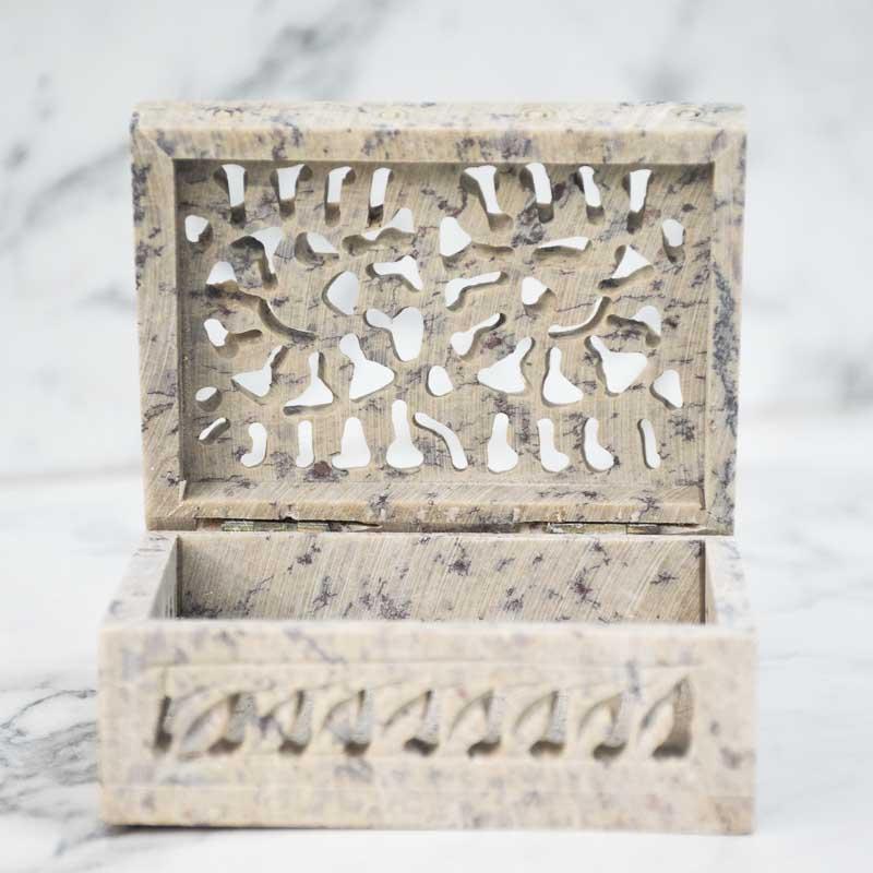 Stunning Marble Trinket Box with Lattice Work