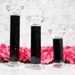 Handcrafted Black White Glass Designer Pillar Candle Holder