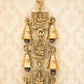 Antique Brass Door/Wall Hanging 13 Bells with Engraved Ganesh (Golden Color)