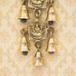 Antique Brass Door/Wall Hanging 5 Bells with Engraved Laxmi