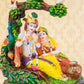 Vibrant Radha Krishna Murti with Peacock