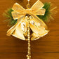 Golden Christmas Reindeer Bell Ornamental Wall/Door Hanging