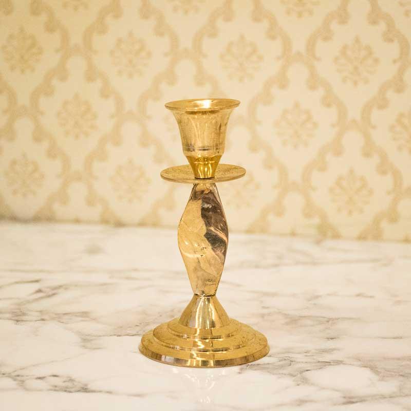 Traditional Handcrafted Brass Single Candle Holder