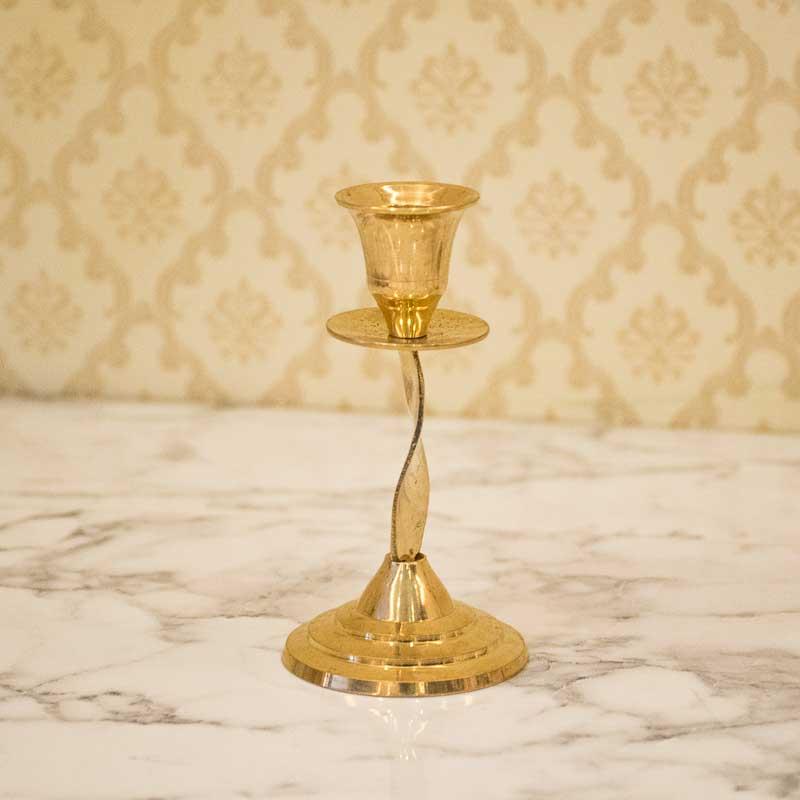 Traditional Handcrafted Brass Single Candle Holder