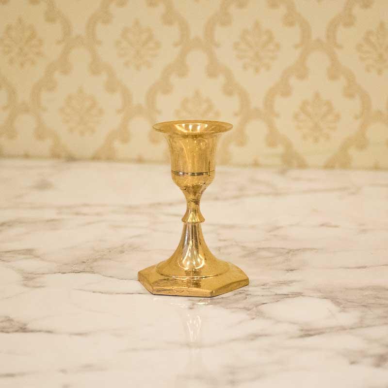 Elegant Handcrafted Brass Single Candle Holder