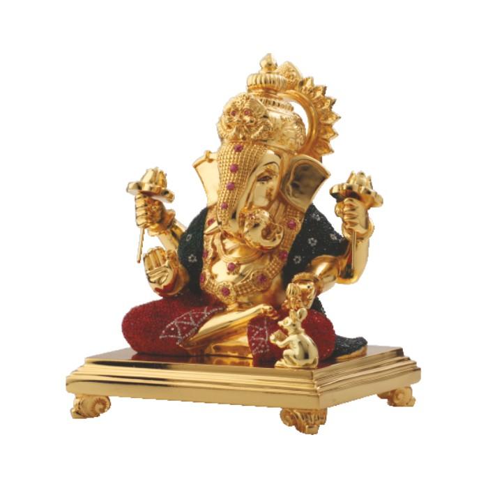 24K Gold Foil Saubhagya Ganesha