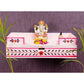 Pink Wooden Pooja Mandir Shelf/Chowki