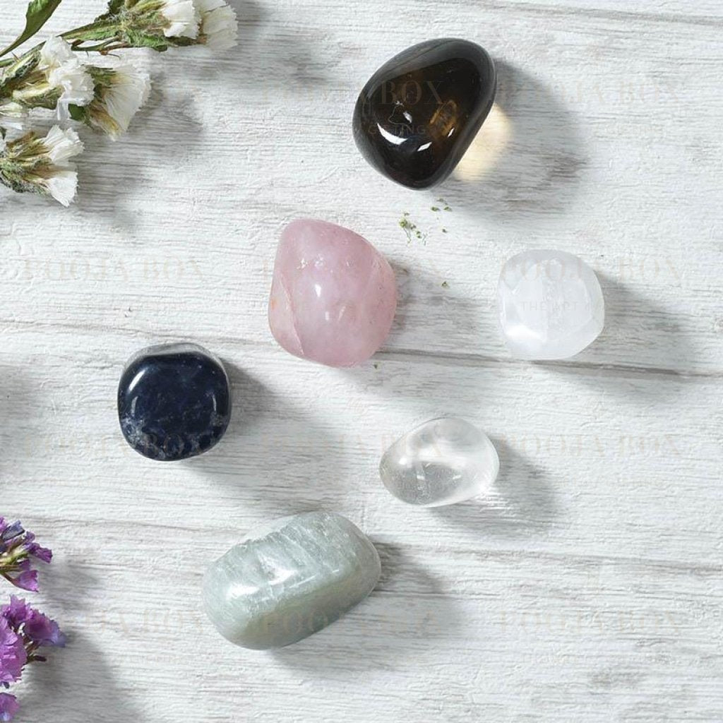 Anger Management Crystal Healing Tumble Stone Set Reiki