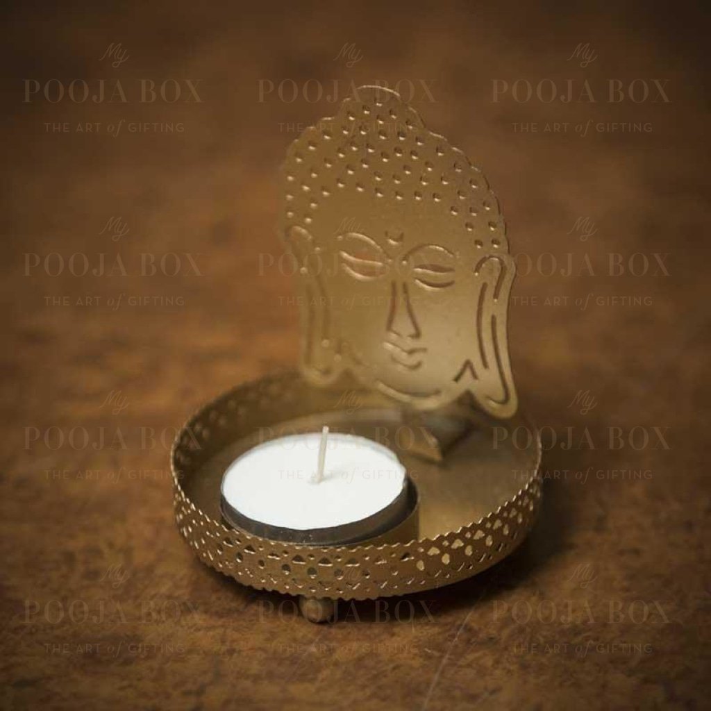 Antique Buddha Candle Holder