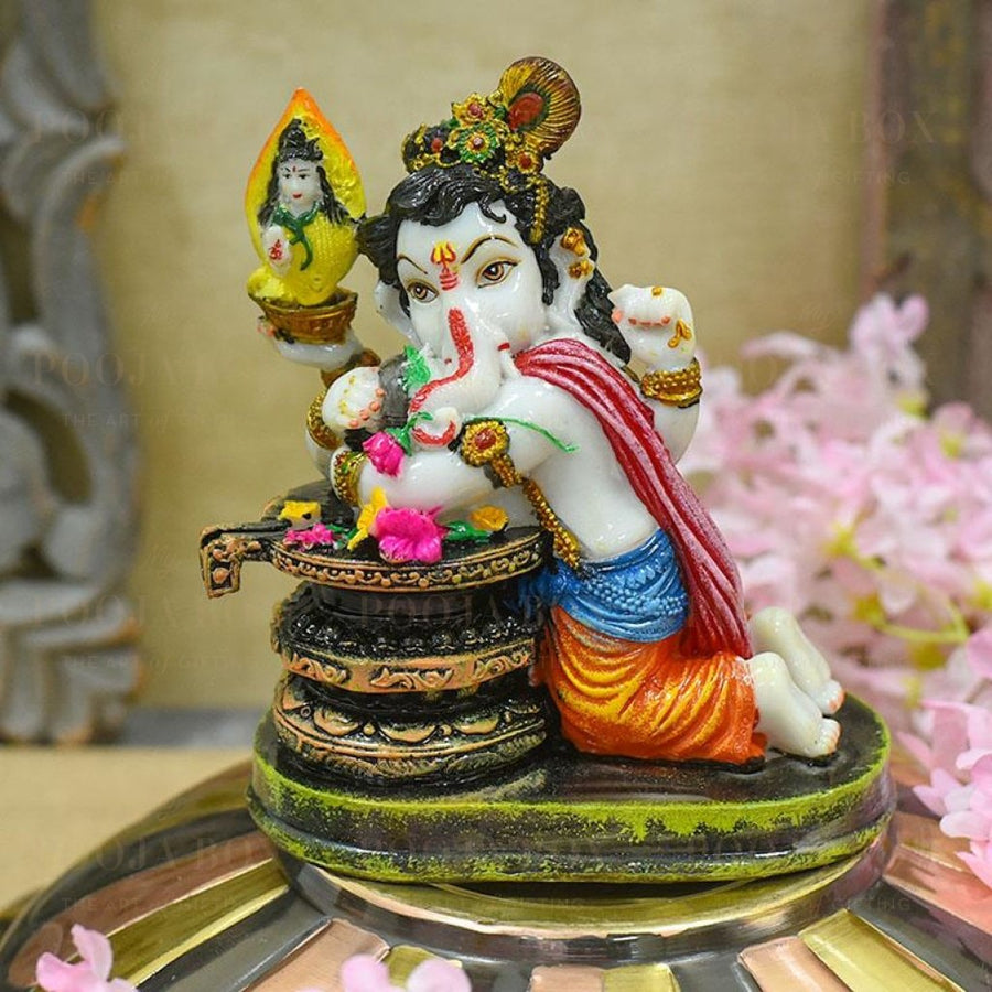 Beautiful Ganesh Lingam Idol/murti Idols