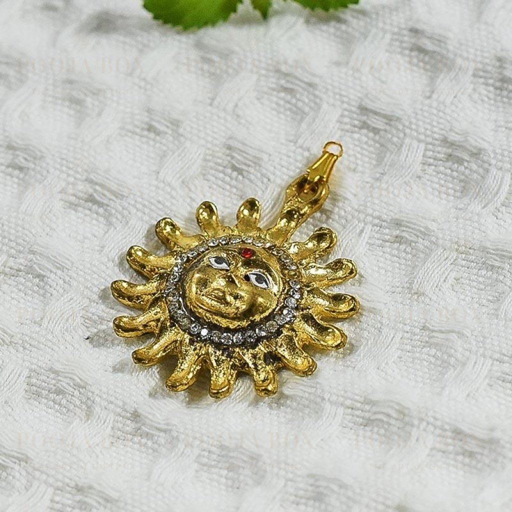 Dazzling Diamond Studded Surya Pendant