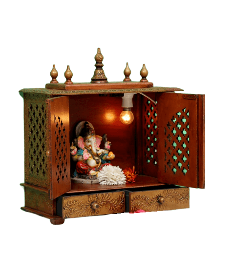 Elegant Sheesham Wood Pooja Mandir