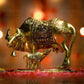 Decorative Golden Kamdhenu Cow And Calf Showpiece Idols