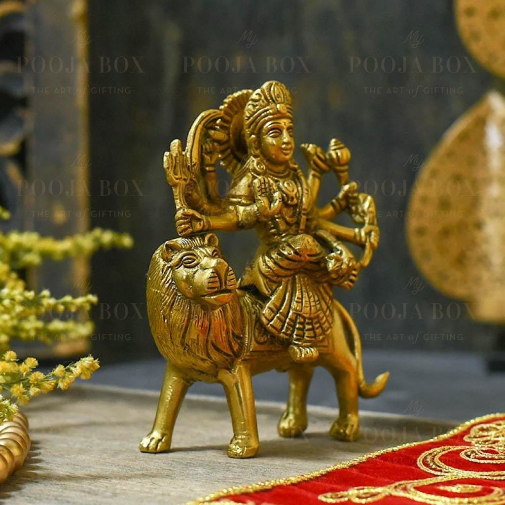 Divine Brass Durga Maa Idol Idols