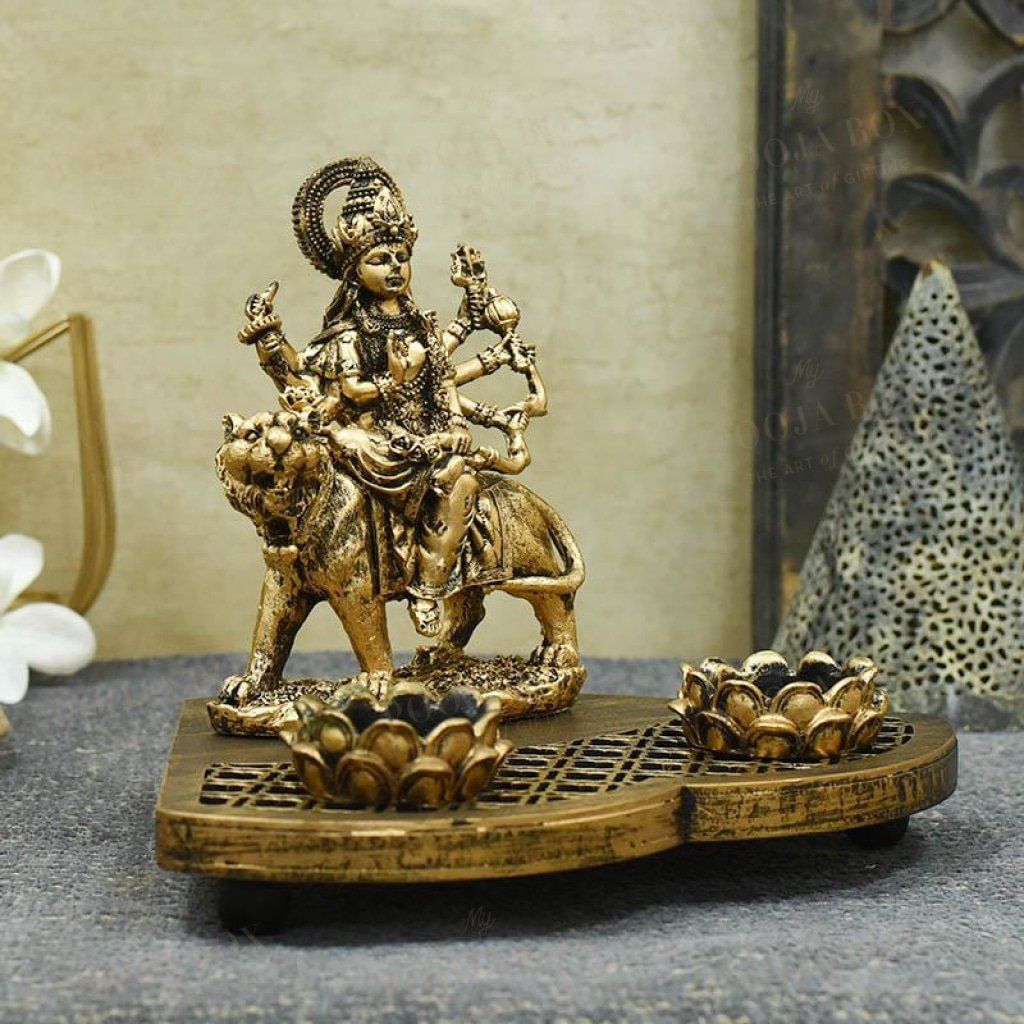 Durga Maa Candle Holder Idols