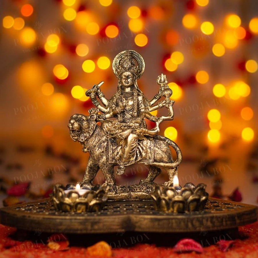 Durga Maa Candle Holder Idols