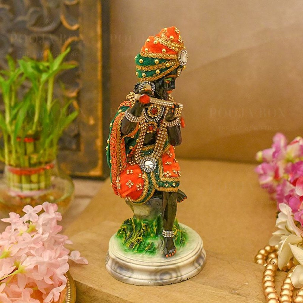 Exquisite Multicolor Sitting Krishna Idol Idol