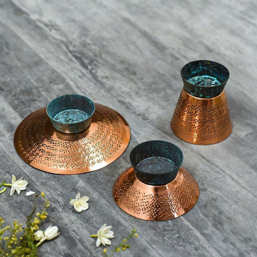Exquisite Teal Appeal Small Candle Holder