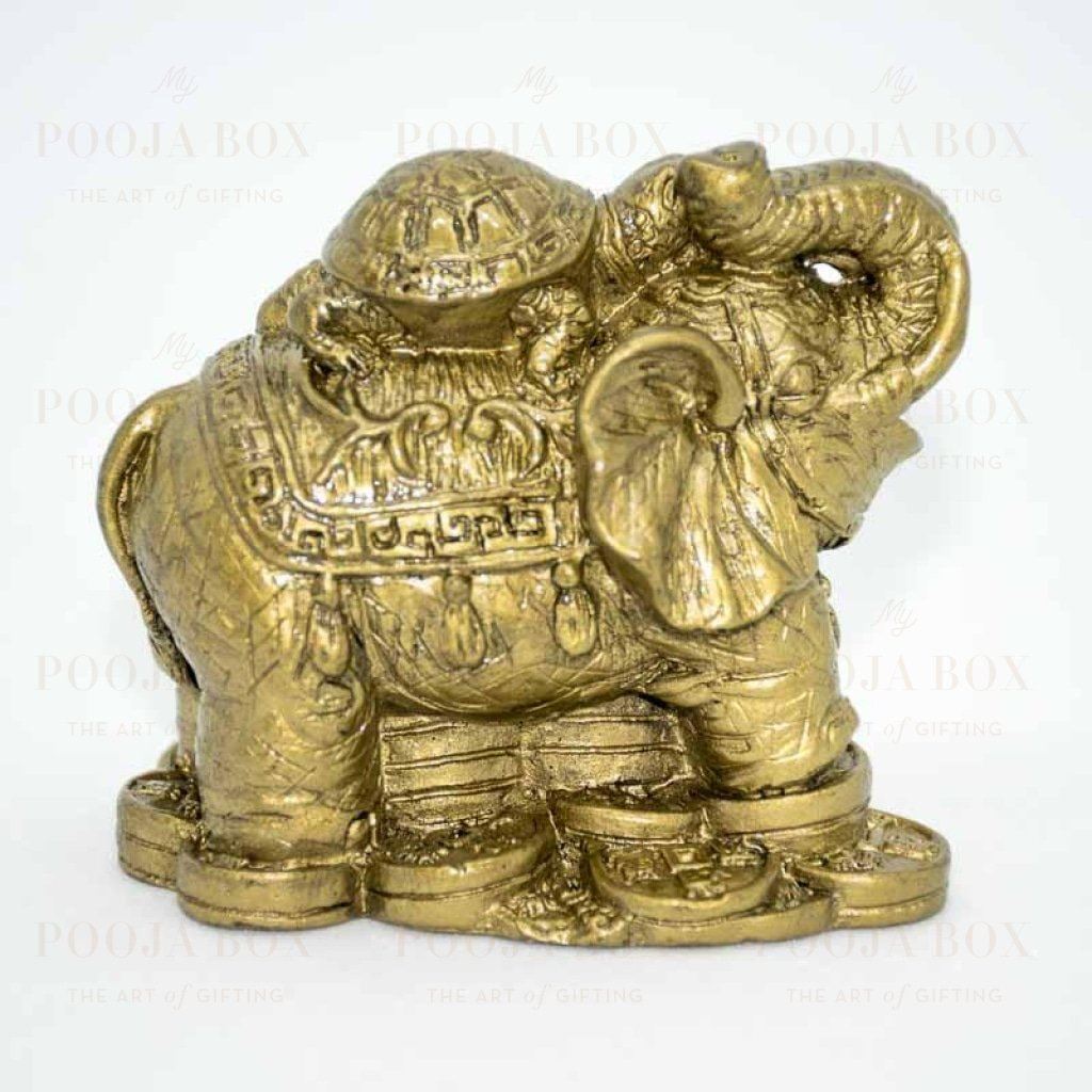 Feng Shui Elephant With Tortoise For Wealth And Success