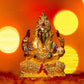 golden metal lord ganesha statue for home decor