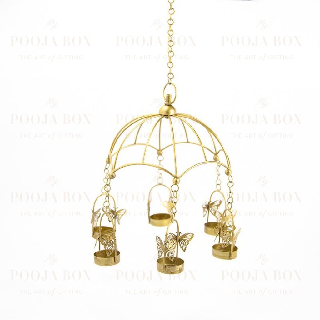 Hanging Bird Cage T-Light Holder Candle