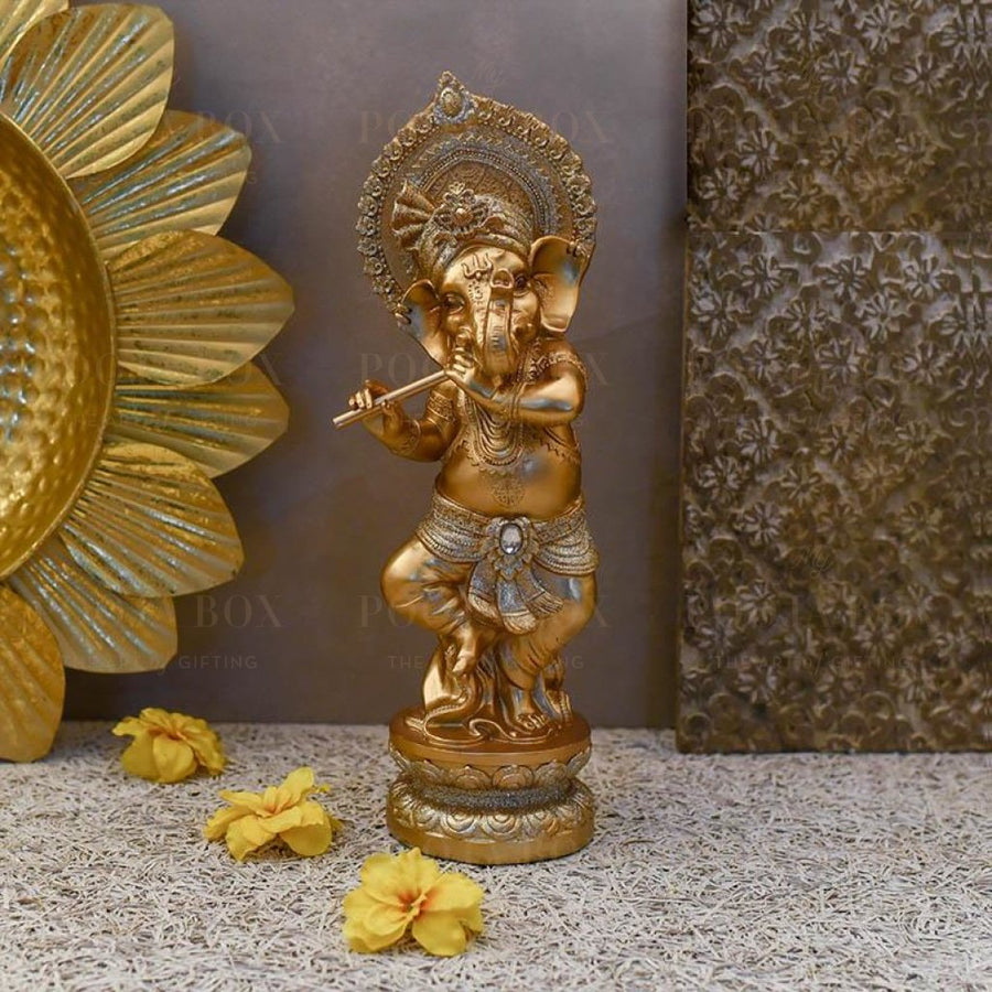 Lord Ganesha Playing A Flute/bansuriganesh Chaturthi Idol