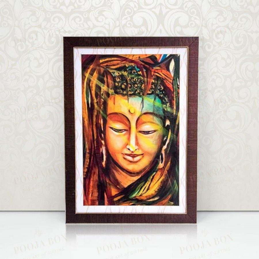 Majestic Lord Buddha Framed Painting Wall Hanging
