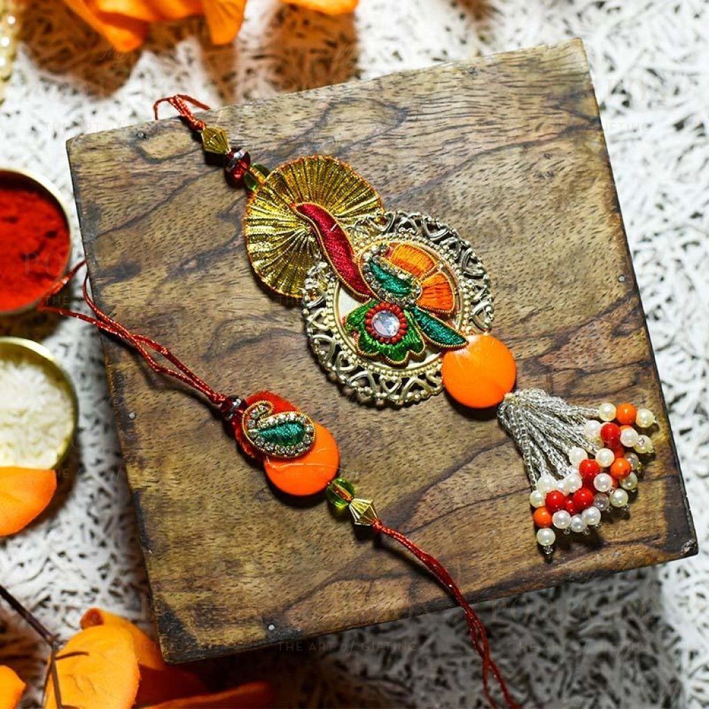 Ornate Handmade Bhaiya Bhabhi Rakhi