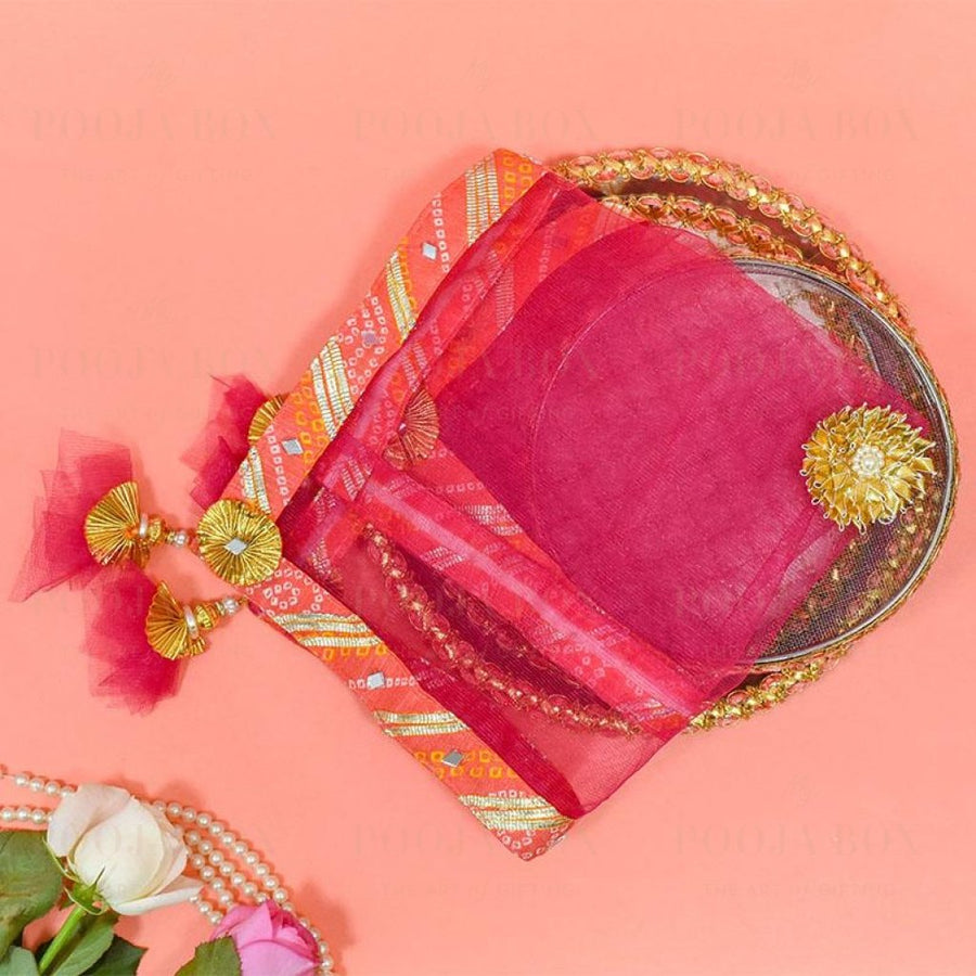 Pastel Rani Jaipuri Thali Cover Pink