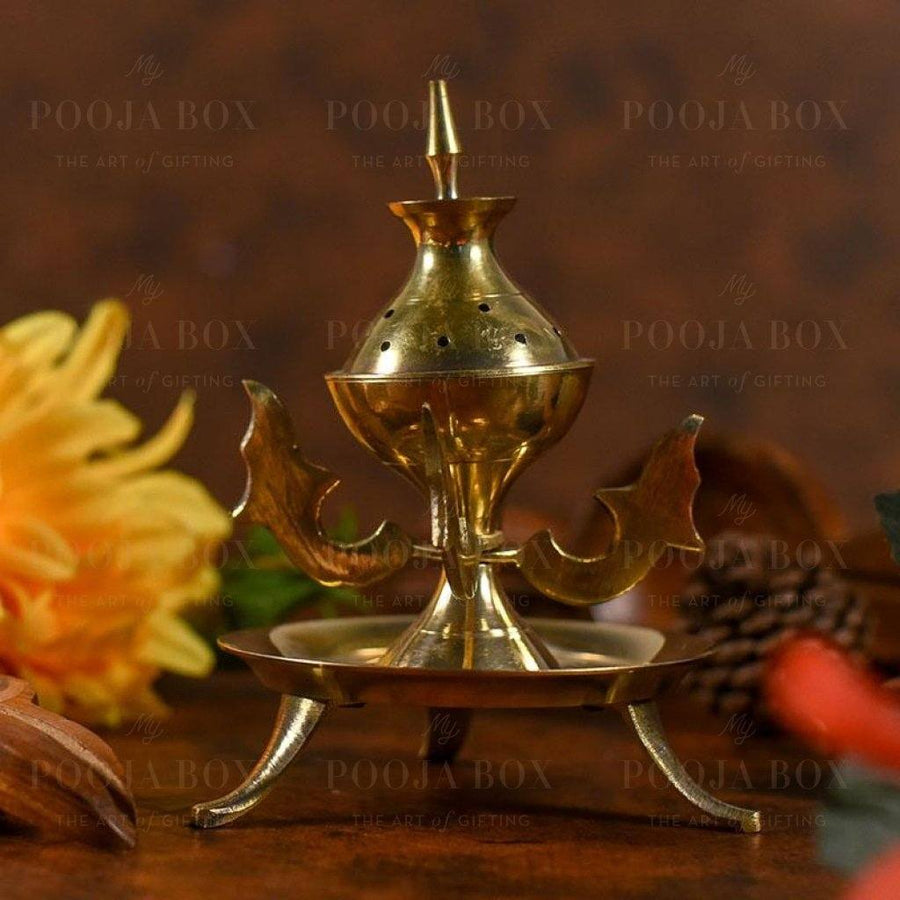 Pretty Multipurpose Brass Dhoop/incense Holder Incense