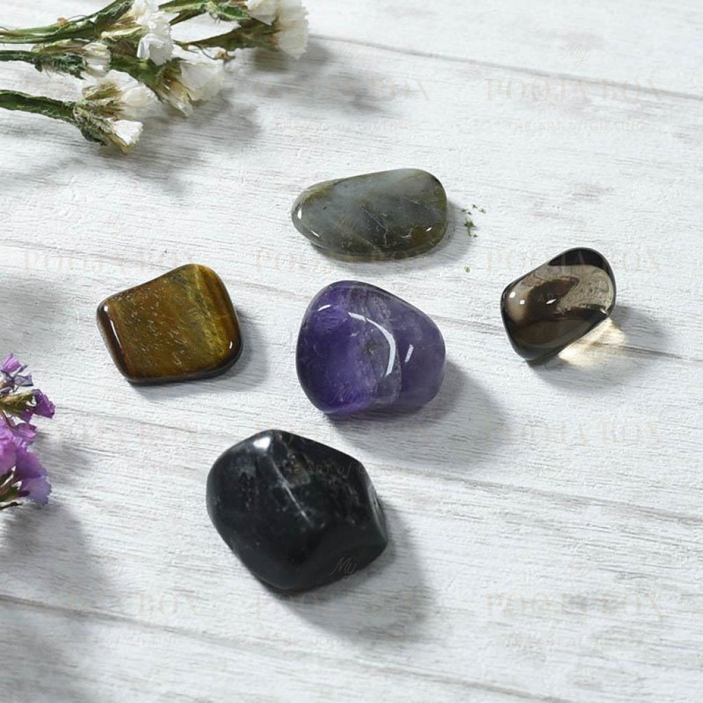 Protection Crystal Healing Tumble Stone Set Reiki