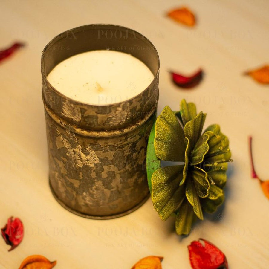 Scented Floral Candle- Large Candle Holder